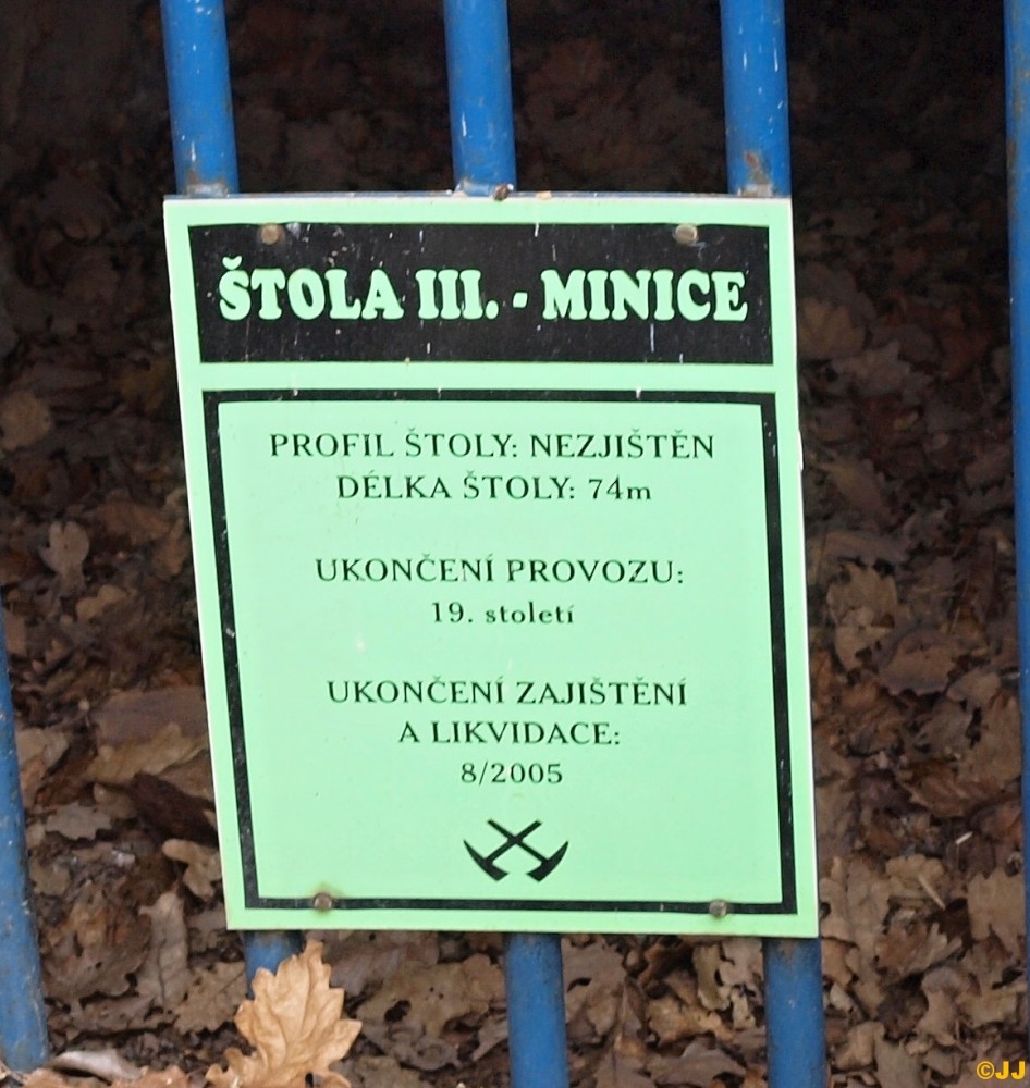  Štola Kolář, štola III v Minici
